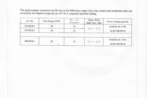 UL CERTIFICATE NICK PLATED TERMINALS-2