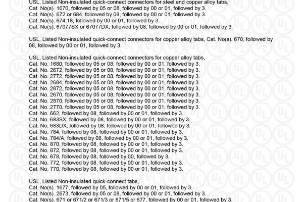 UL CERTIFICATE TERMINALS-2