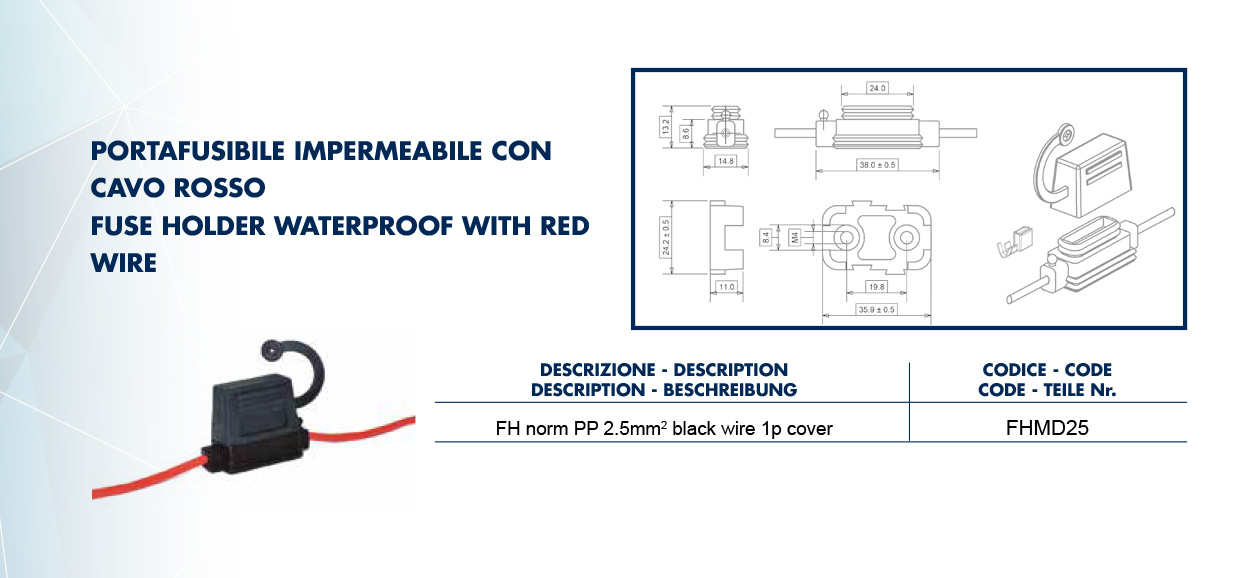 Kit Da 3 Portafusibili In-Line IP56 Con 10 Fusibili Mini E Estrattore Per Auto
